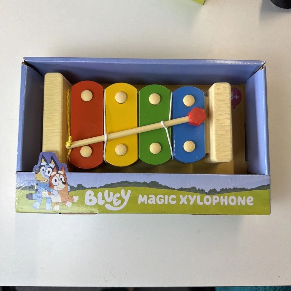Bluey Magic Xylophone - Musical Toy for Kids with Child-Safe 4 Keys & Mallet